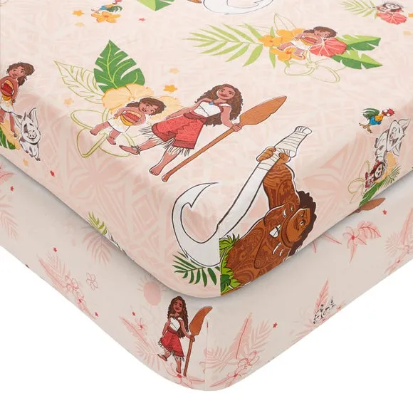 Pack of 2 Disney Moana Single Fitted Sheets 3