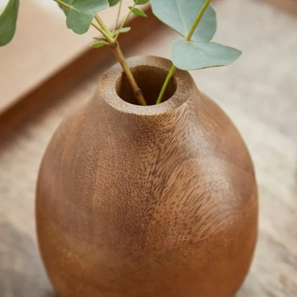 Mango Wood Bud Vase 2