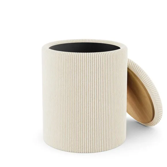 Tray Table Ribbed Storage Footstool 6