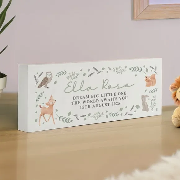 Personalised Woodland Animals Nursery Ornament 4