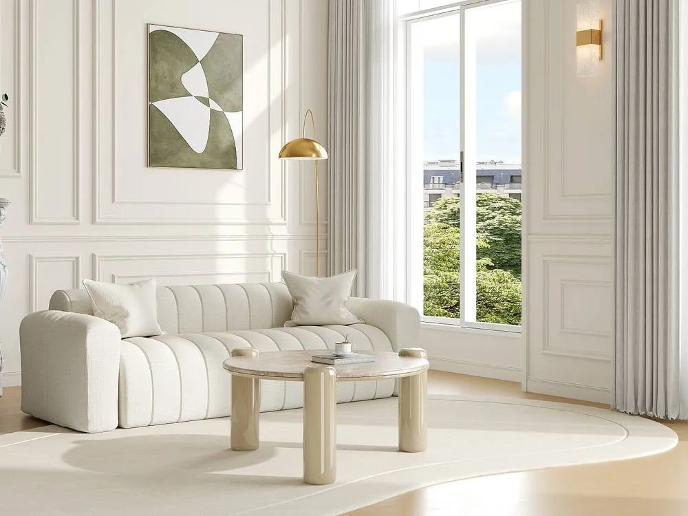 Vente-unique Marble & MDF Coffee Table - Beige - NARODI 6