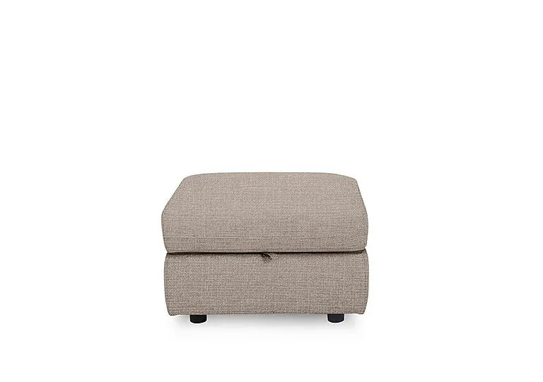 Compact Collection Lille Fabric Storage Footstool - Sand