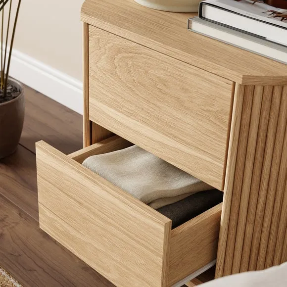 Mateo 2 Drawer Bedside Table 3