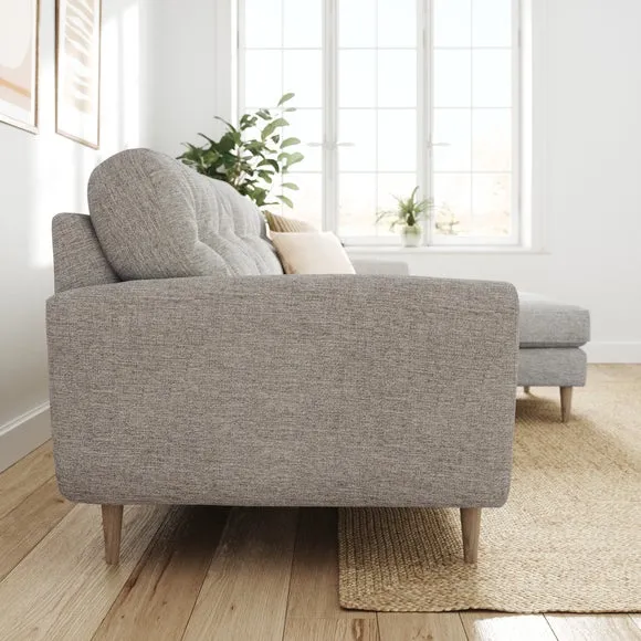 Sven Tonal Weave Large Corner Chaise Sofa 2