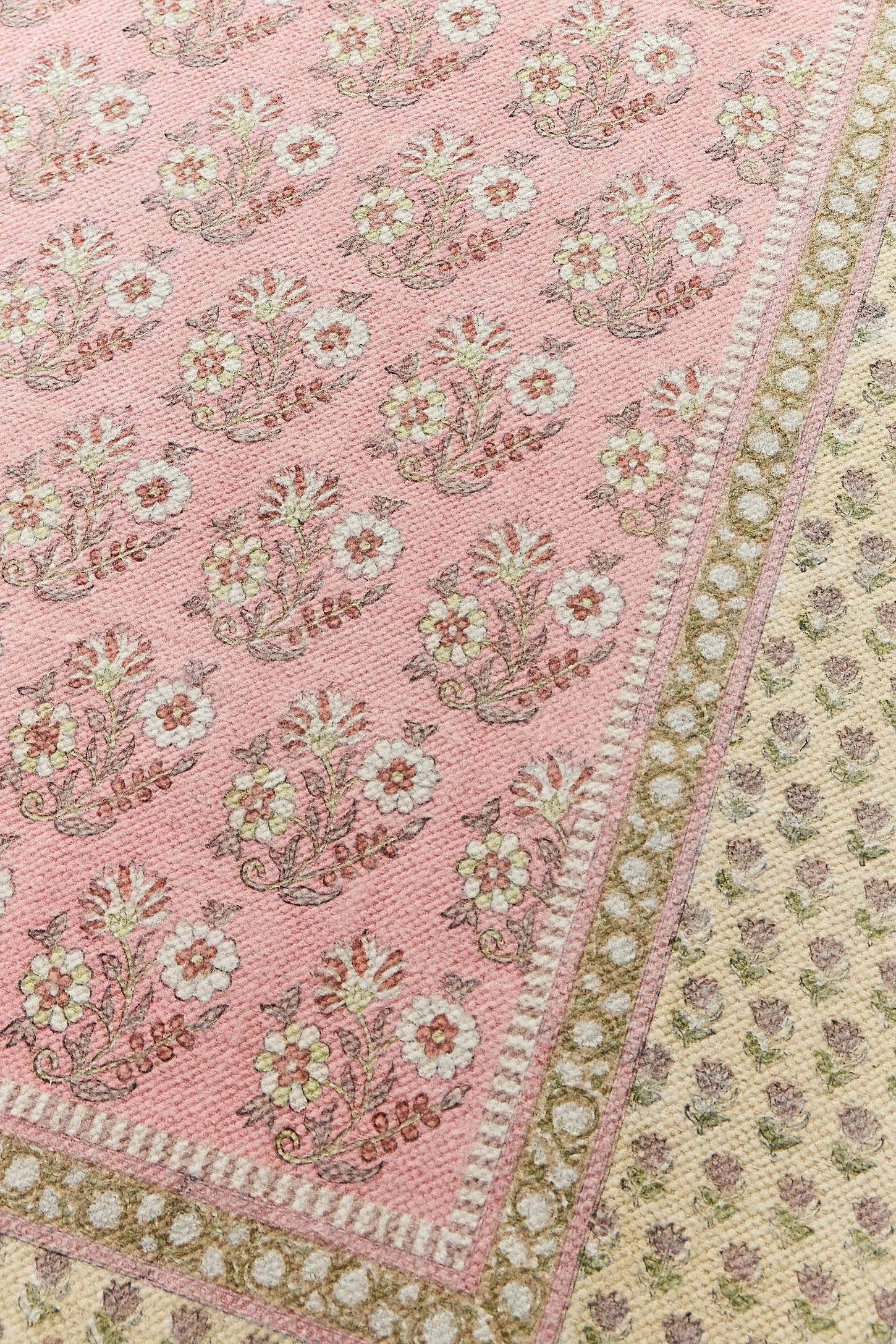 Pink Block Reversible 5x7ft / 90x150cm Rug - Pink 3