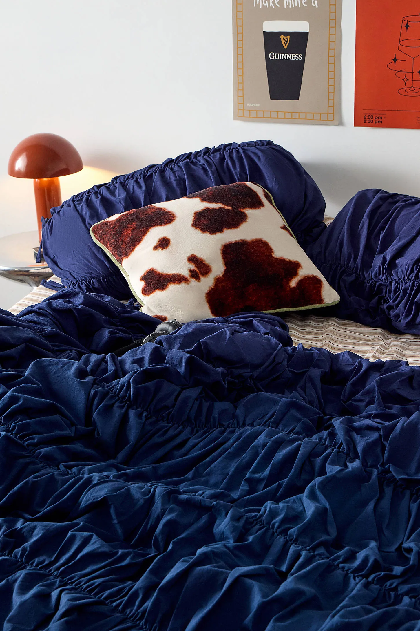 Cinched Duvet Set - Navy 4