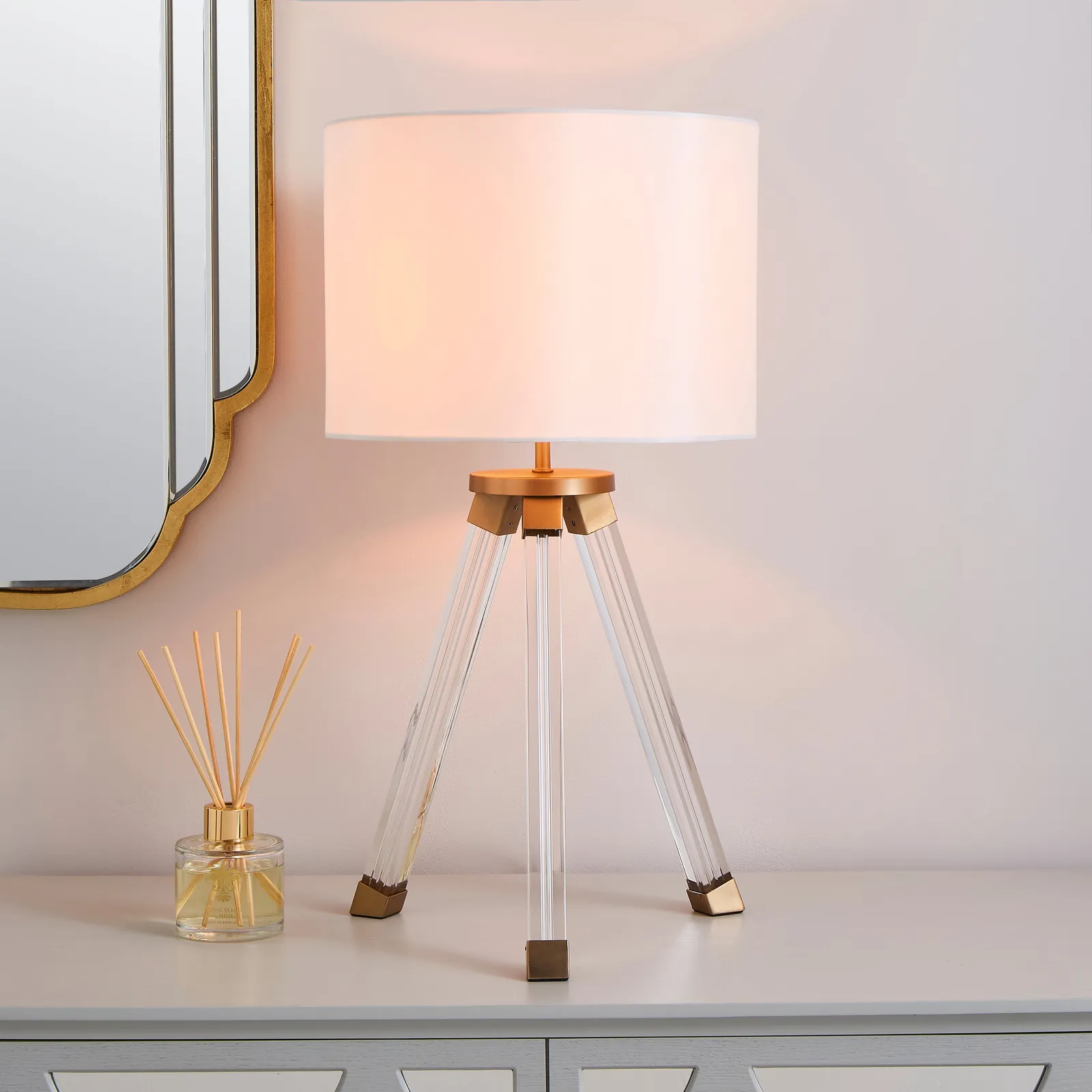 Hotel Finley Tripod Table Lamp Gold