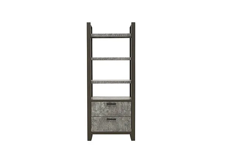 Moon Bookcase with Drawers