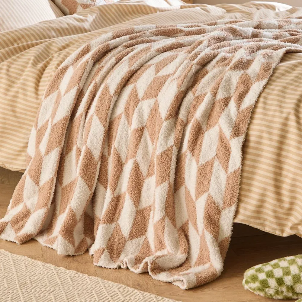 Furn Olsen Geometric Throw in Beige