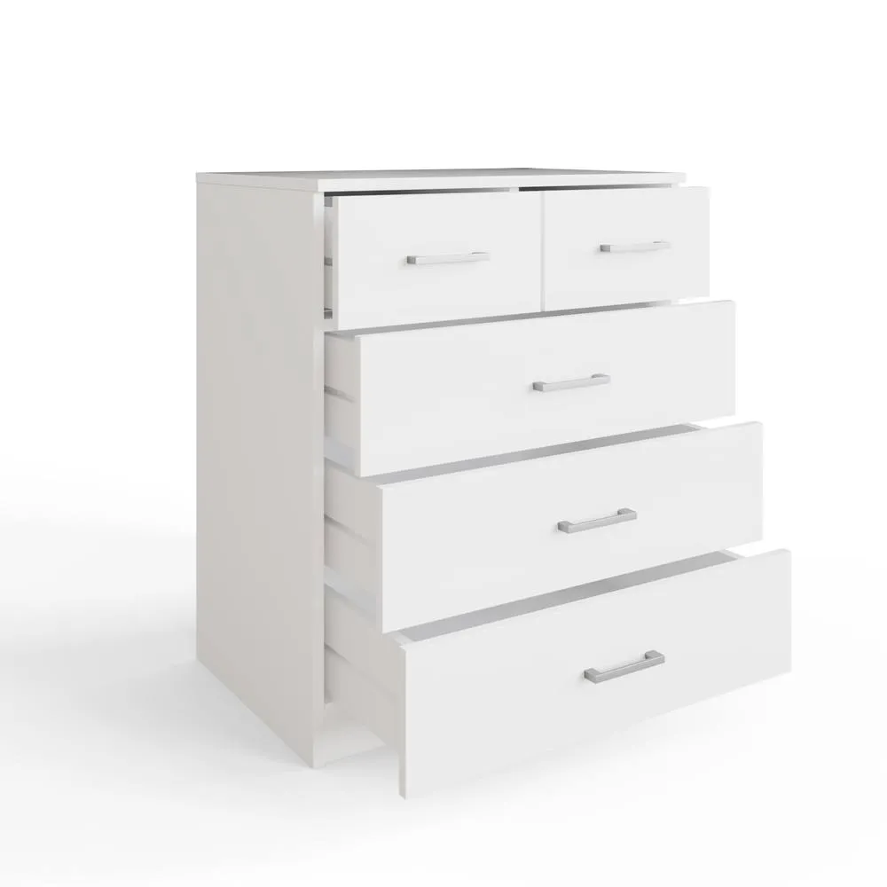 GFW Bailey 2+3 Drawer Chest in White 3