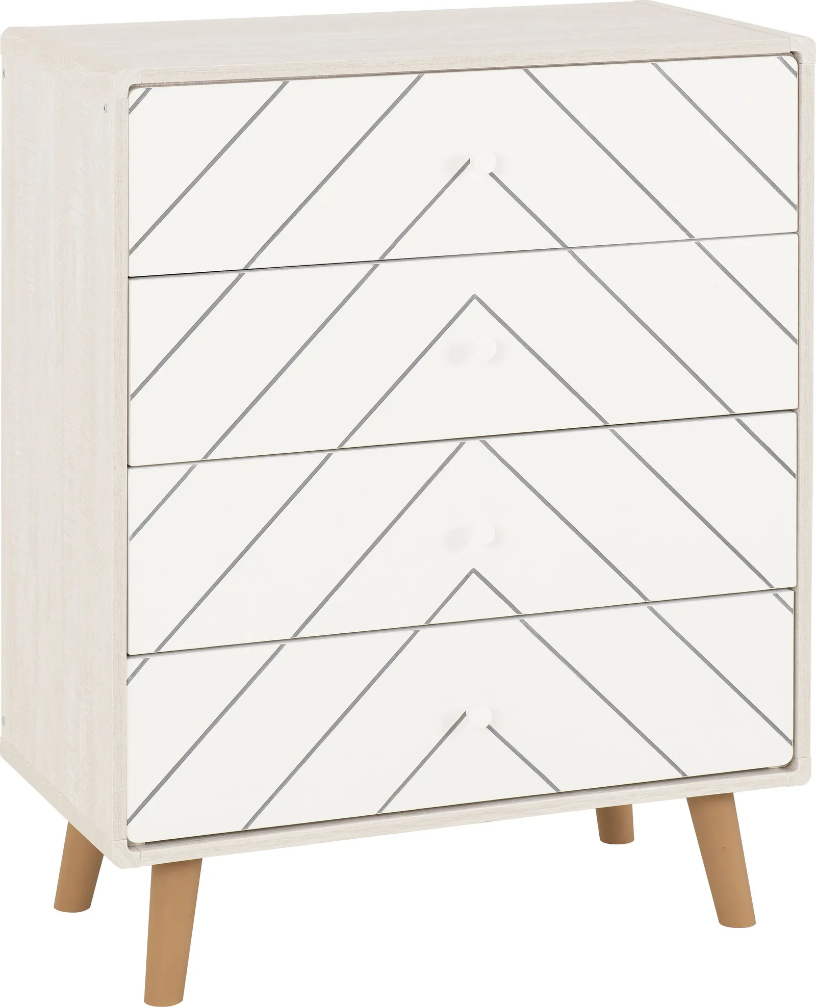 Seconique Dixie 4 Drawer Chest in White 2