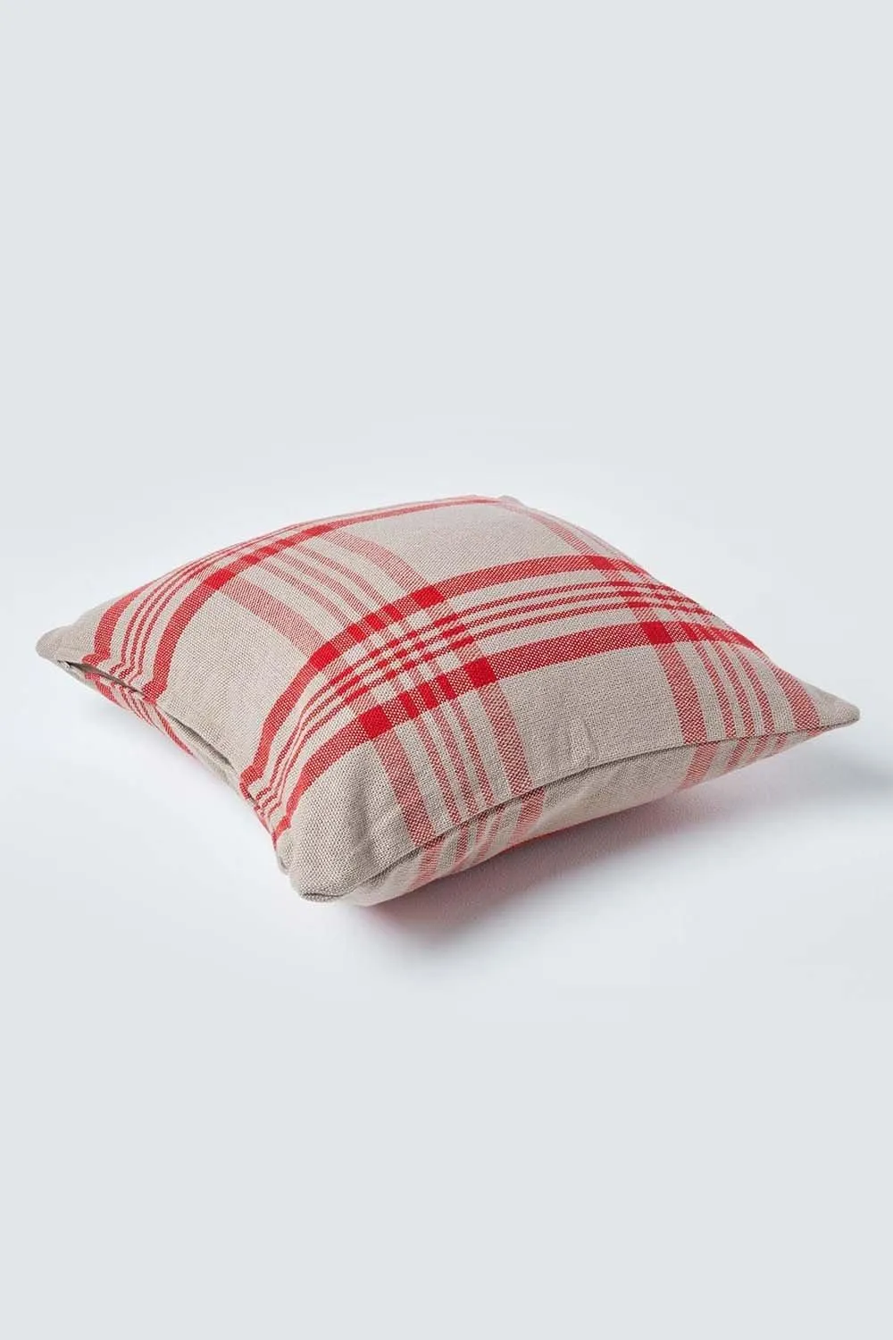 Homescapes Tartan Pattern Cushion Cover in Grey 3