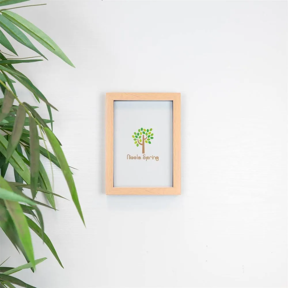 Nicola Spring 3D Box Photo Frames with 4" x 6" Mounts - A5 (6" x 8") - White Mount - Pack of 2 in Light Brown 5