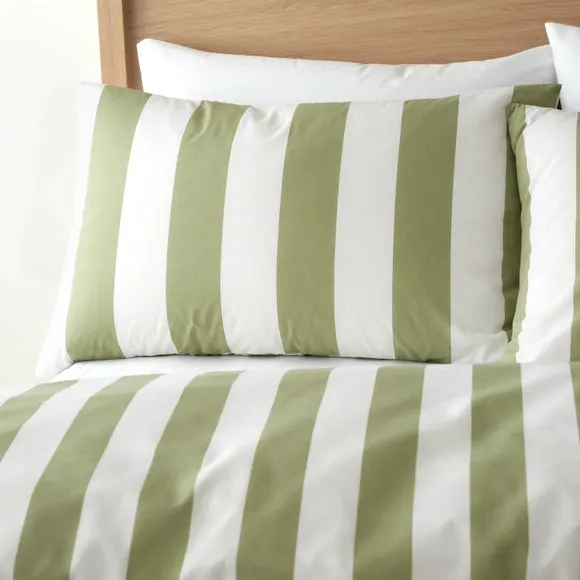 Catherine Lansfield Cove Stripe Duvet Cover and Pillowcase Set 2