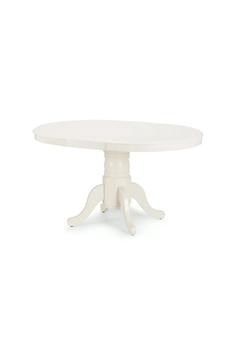 Julian Bowen Stanmore Round to Oval Extending 4-6 Seater Dining Table in Ivory 3