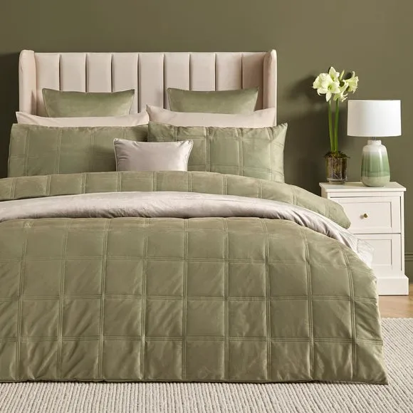 Soiree Brighton Square Duvet Cover & Pillowcase Set 4