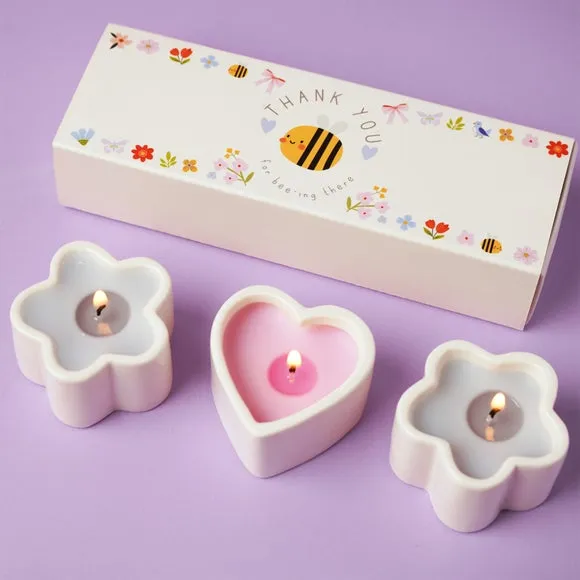 Love Life Thank You Set of 3 Lychee & Raspberry Mini Candles