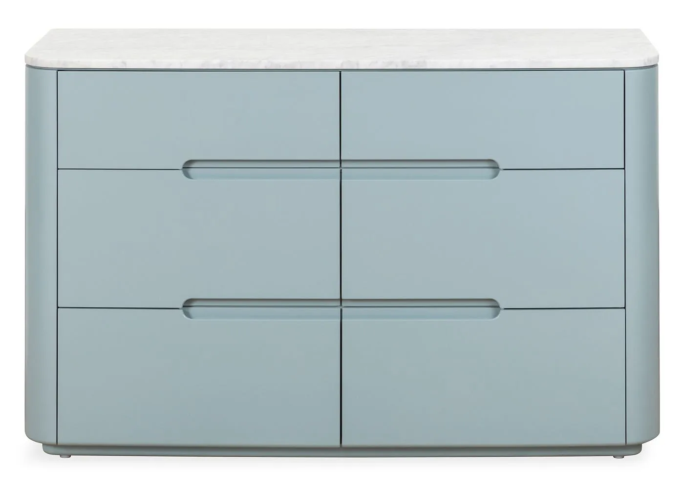 Heal's Florian 6 Drawer Wide Chest in Blue 2