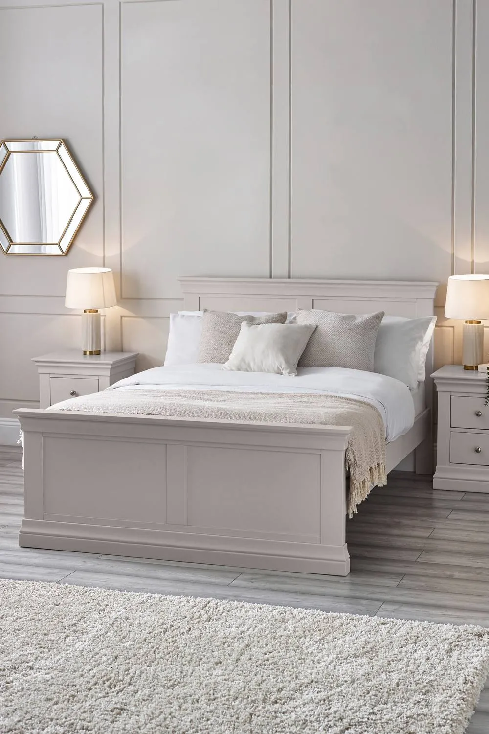 Julian Bowen Clermont Bed in Grey