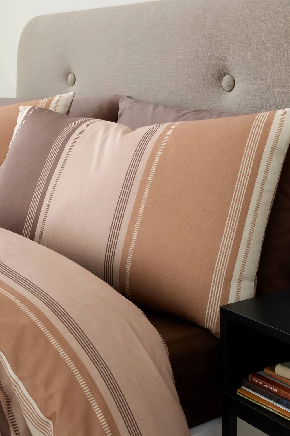 Fusion 'Betley' Classic Wide Stripe Duvet Cover Set in Natural 2