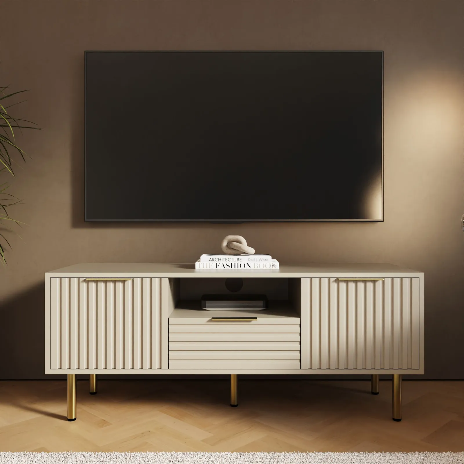 GFW Nervata TV Unit in Ivory