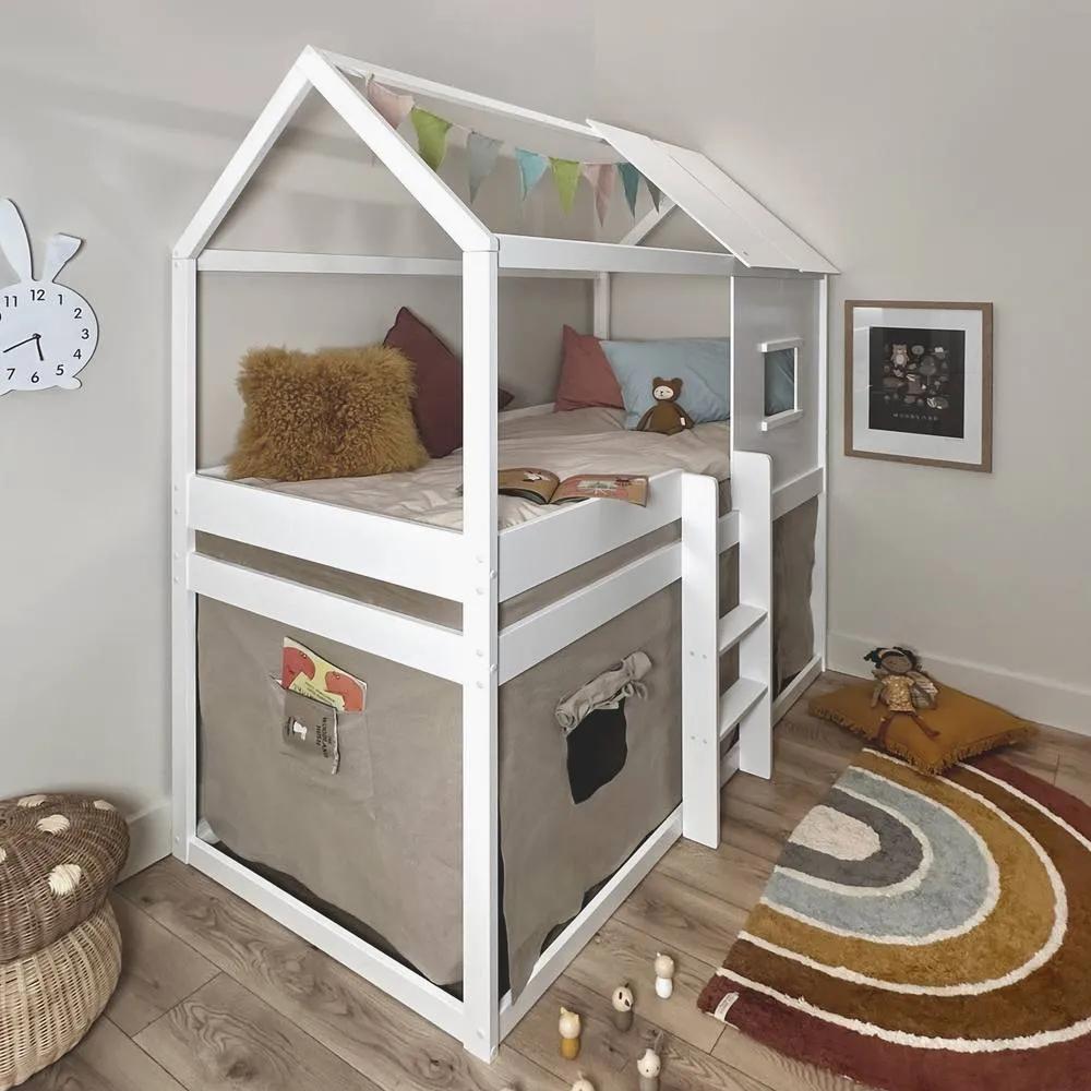 Nöa and Nani Luka Treehouse Midsleeper Bed in White 6