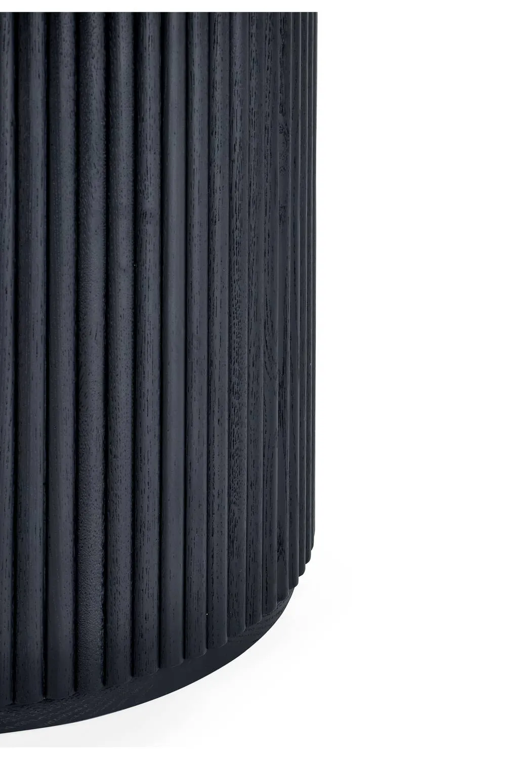 Julian Bowen Louis Fluted Round Coffee Table in Black 5
