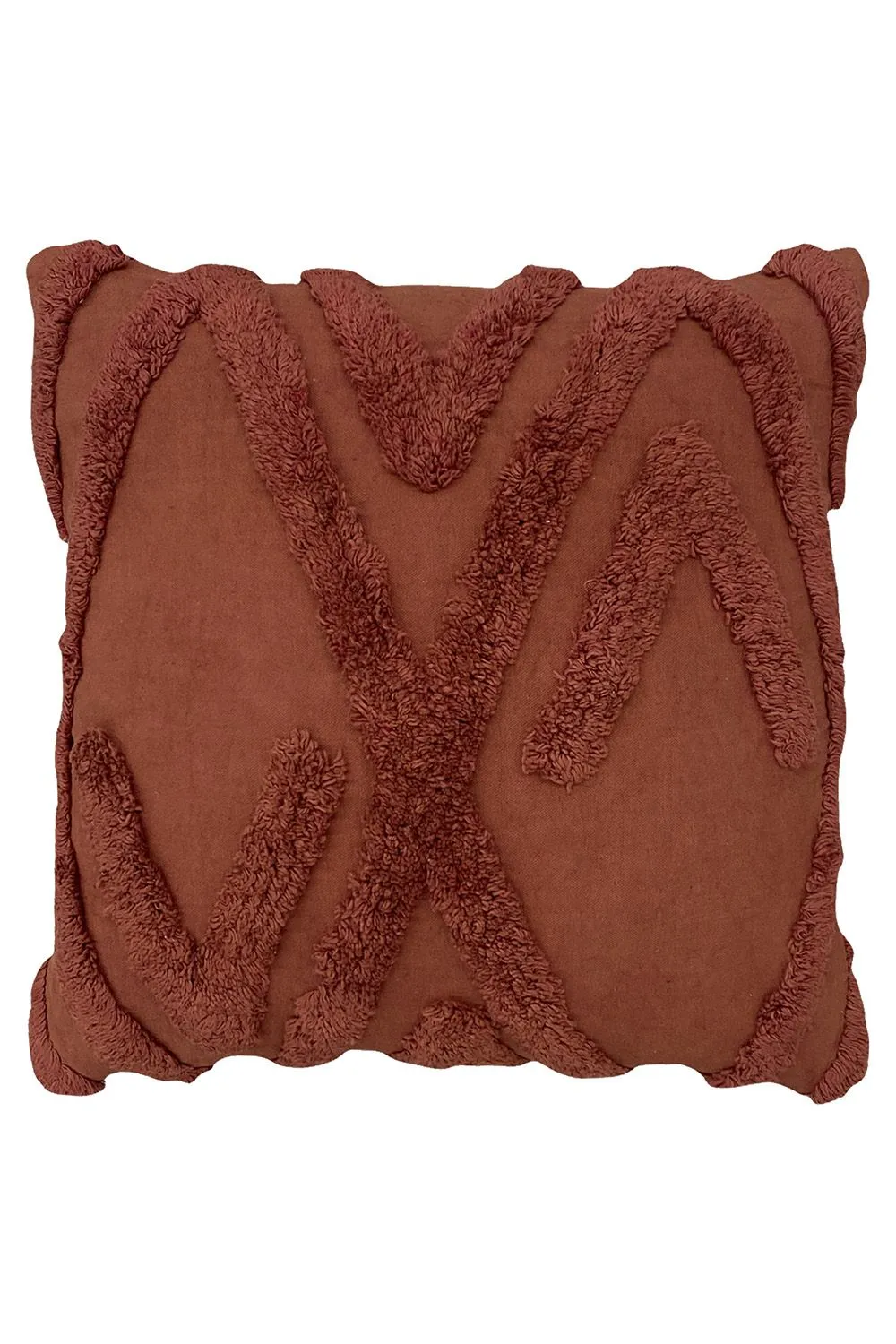 Furn Kamjo Tufted Geometric Cushion in Red