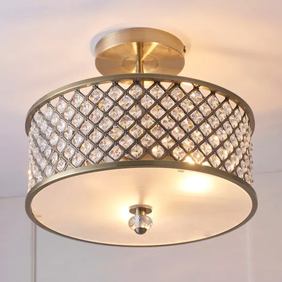 Vogue Hudson 3 Light Semi Flush Ceiling Light 1