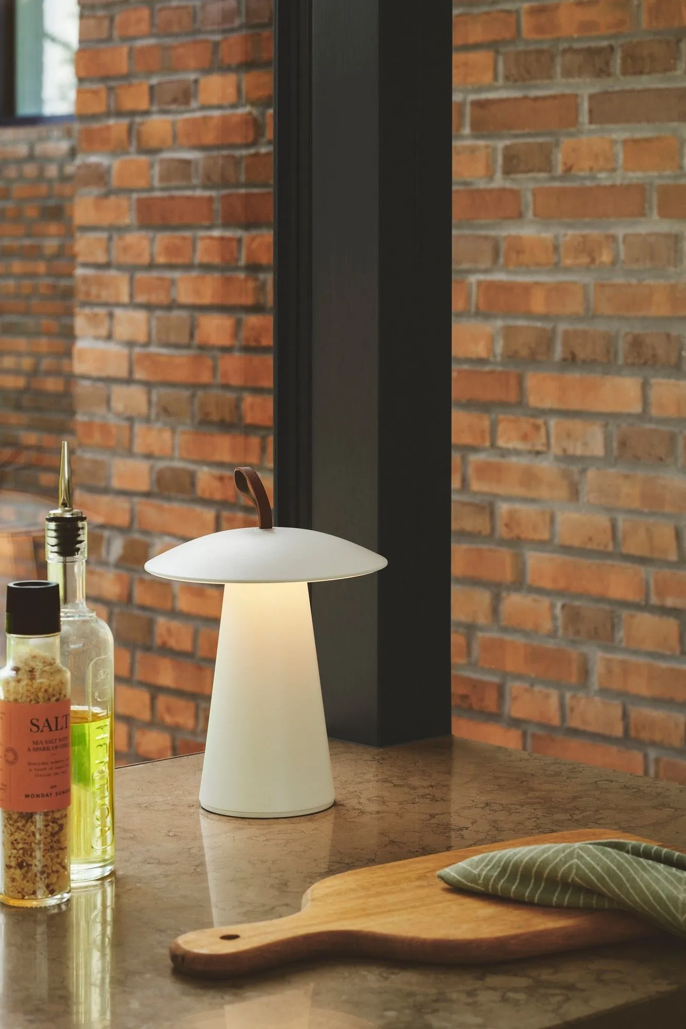 Nordlux Modern Outdoor Table Battery Light White Aluminium Intergrated LED Touch Dimmer - Battery, IP54 4