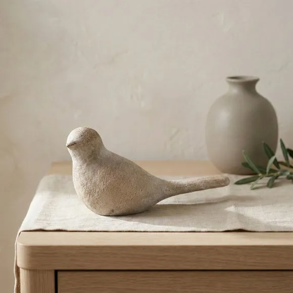 Stone Effect Bird Ornament