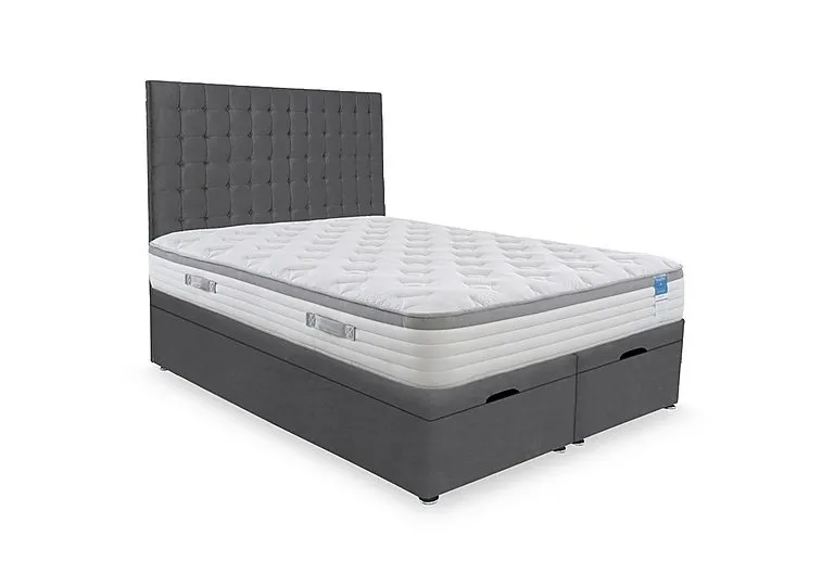 Hybrid 360 End Lift Ottoman Divan Set - King Size - Plush Dark Grey