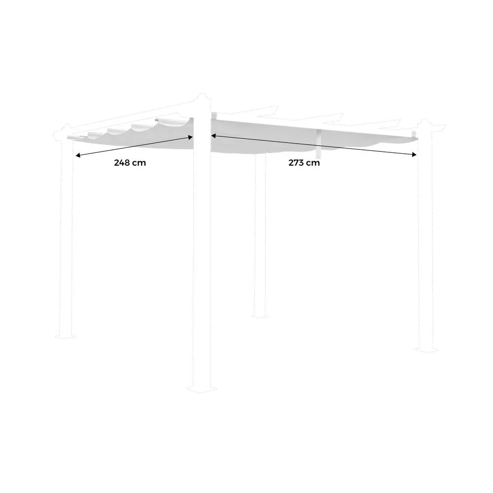 sweeek Replacement 3x3m pergola canopy roof in Beige 6