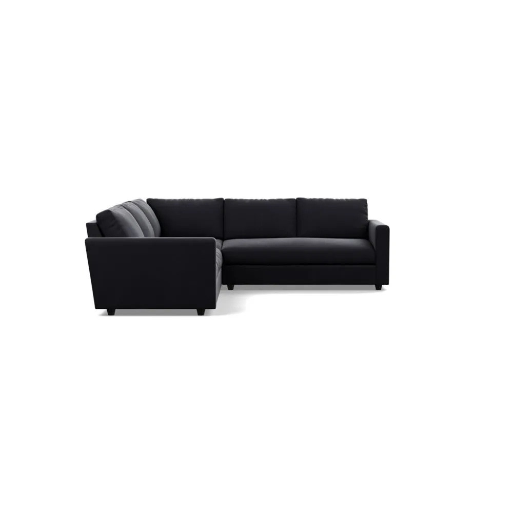 Heal's Nimbus II Large Corner Sofa Velvet Black