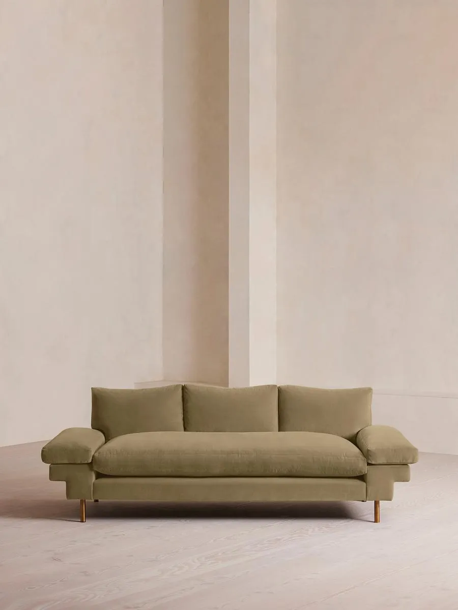 Bristol Sofa, Velvet, Lichen