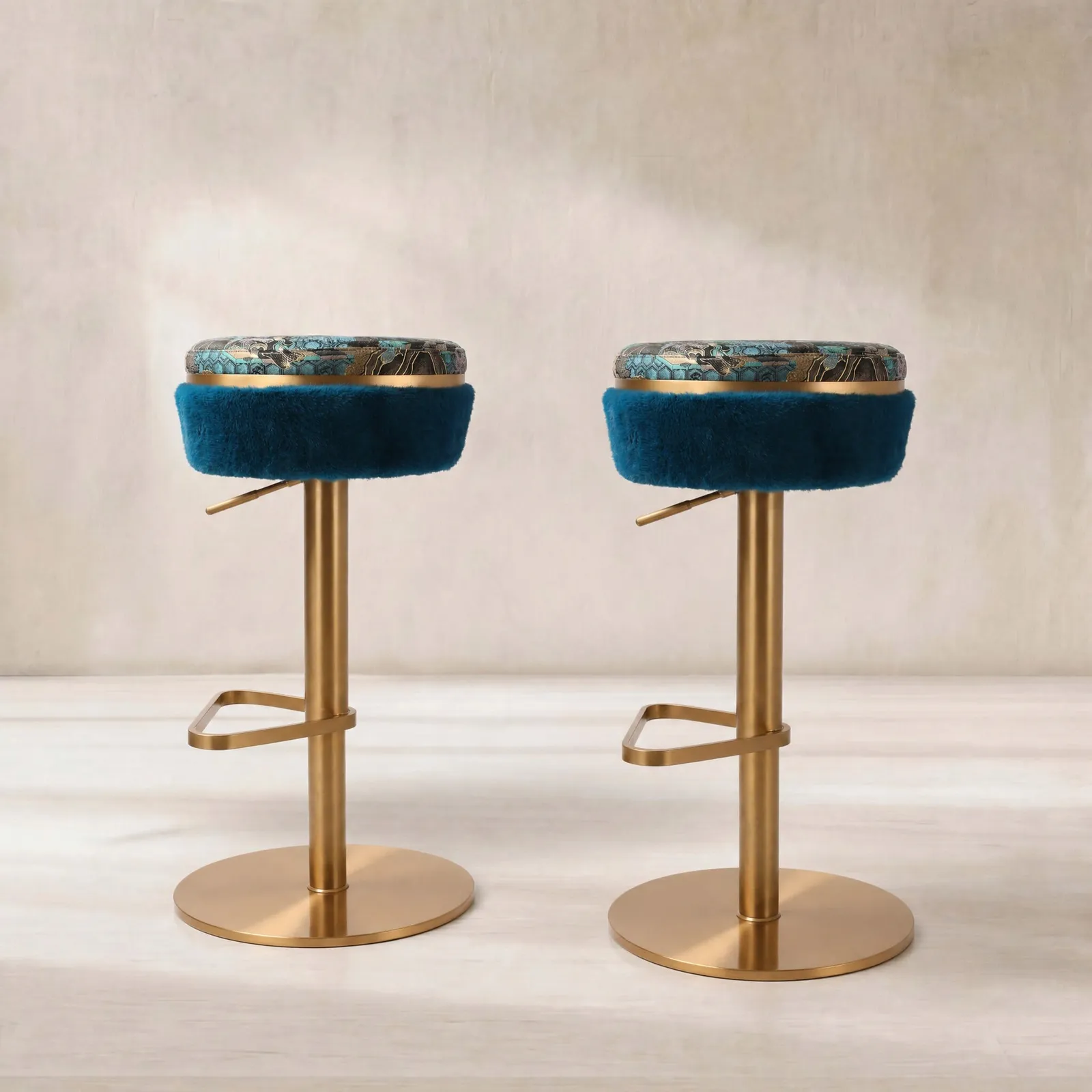 Izzy Bar-Stool, Blue Fabric | Barker & Stonehouse 1