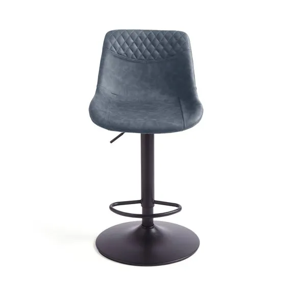 Walden Height Adjustable Bar Stool, Faux Leather 6