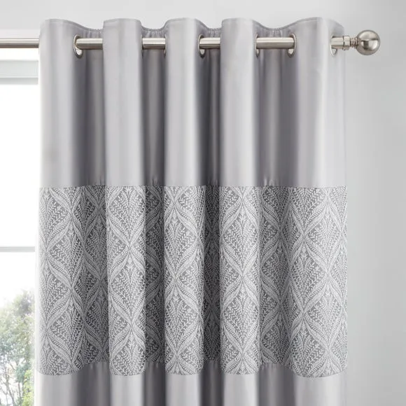 Roselyn Blackout Eyelet Curtains 1