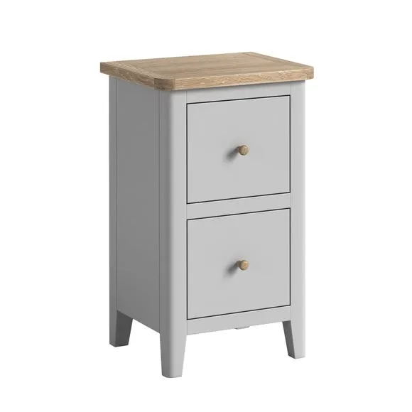 Bromley II 2 Drawer Slim Bedside Table 4