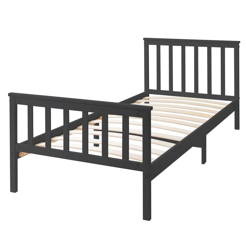 Nöa and Nani Otis Single Bed 3ft Frame in Anthracite in Grey 4