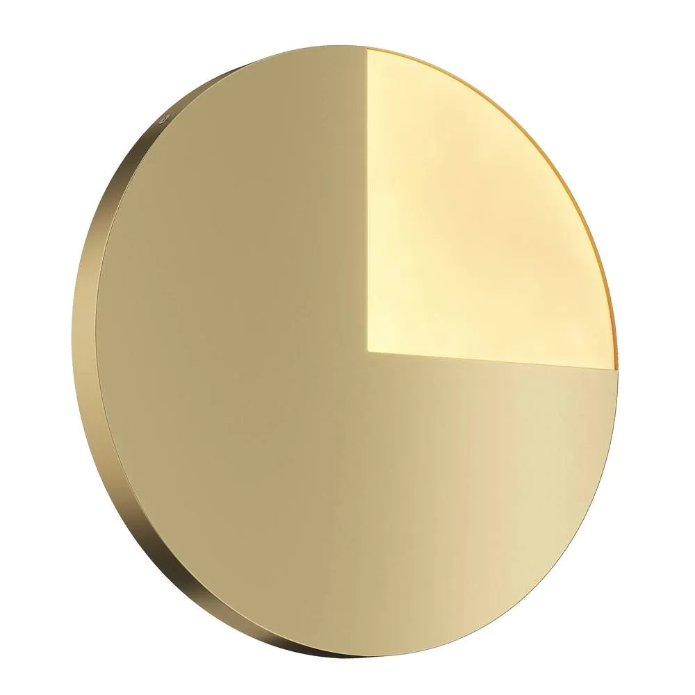 Netlighting Jupiter Modern Integrated LED Wall Lamp Brass 3000K in Gold