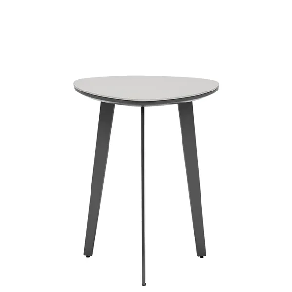 Avory Ceramic Side Table  Taupe
