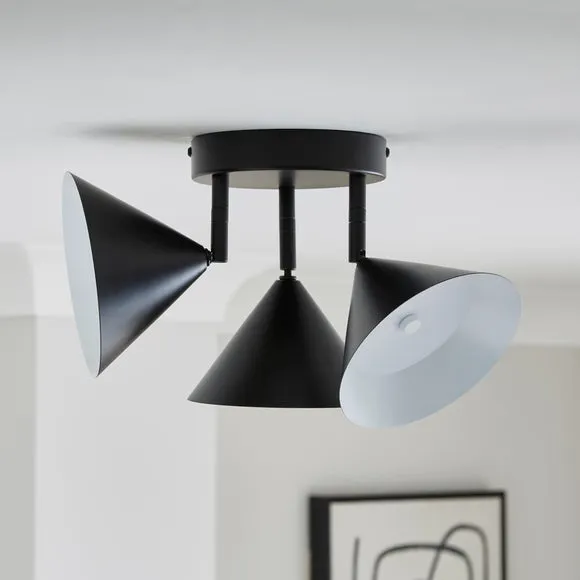 Edited Life Industrial 3 Light Adjustable LED Cone Spotlight 3