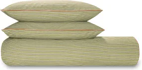 Souzo Cotton Duvet Cover + 2 Pillowcases, King, Sage Green