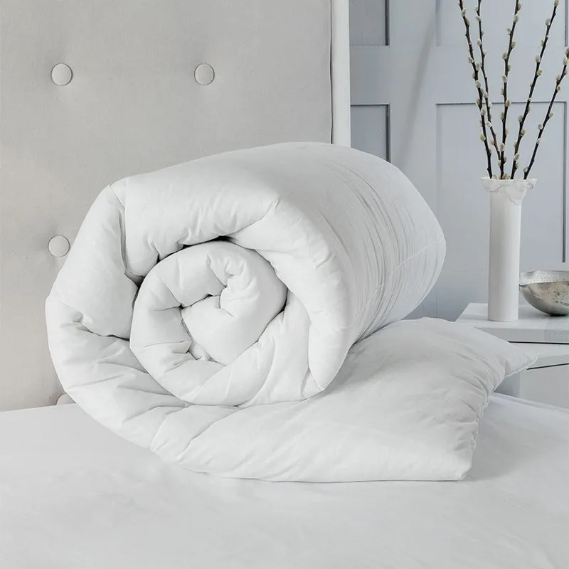 Snug City Anti Allergy Autumn Duvet 10.5 Tog + 2 Pillow Bundle Microfibre & Anti Allergy Hollowfibre Filling in White