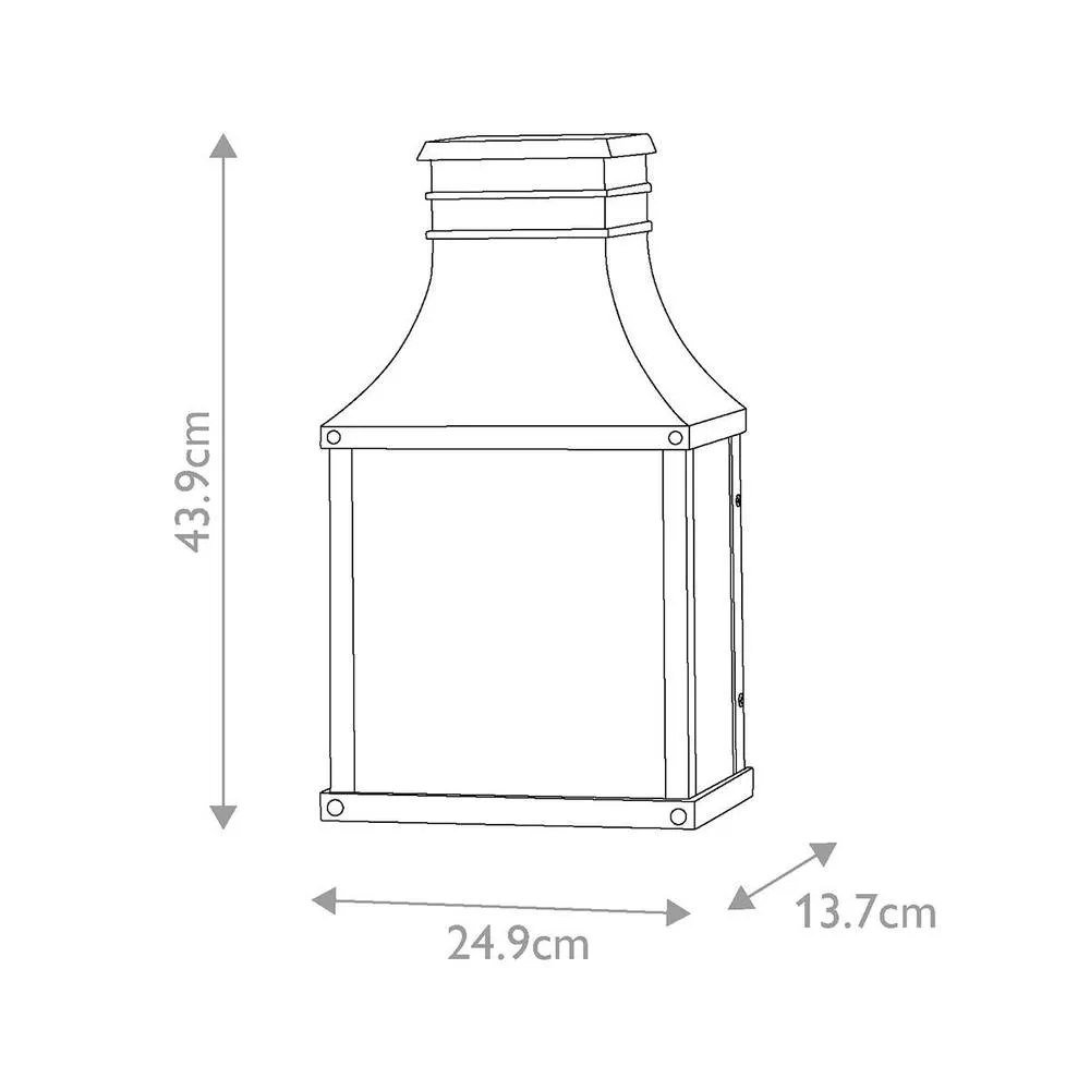 Netlighting Beacon Hill 2 Light Half Outdoor Wall Lantern Museum Black IP44 2