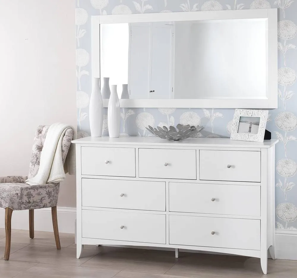 Statement Furniture Edward Hopper Wall Mirror 140x70cm in White 2