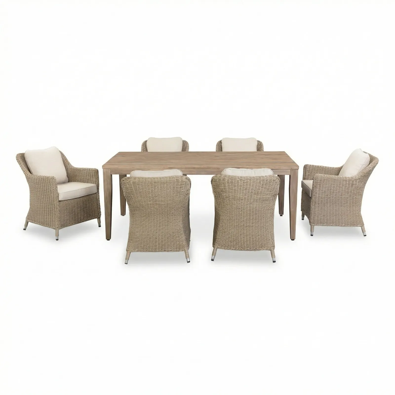 Lombas Dining Table & 6 Chairs, Wooden, Neutral | Barker & Stonehouse 5