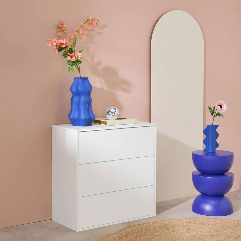 sweeek Wooden storage unit, 3 drawers in White 3