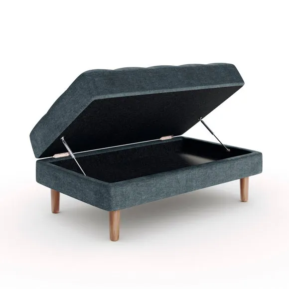 Max Soft Tonal Chenille Storage Footstool 6